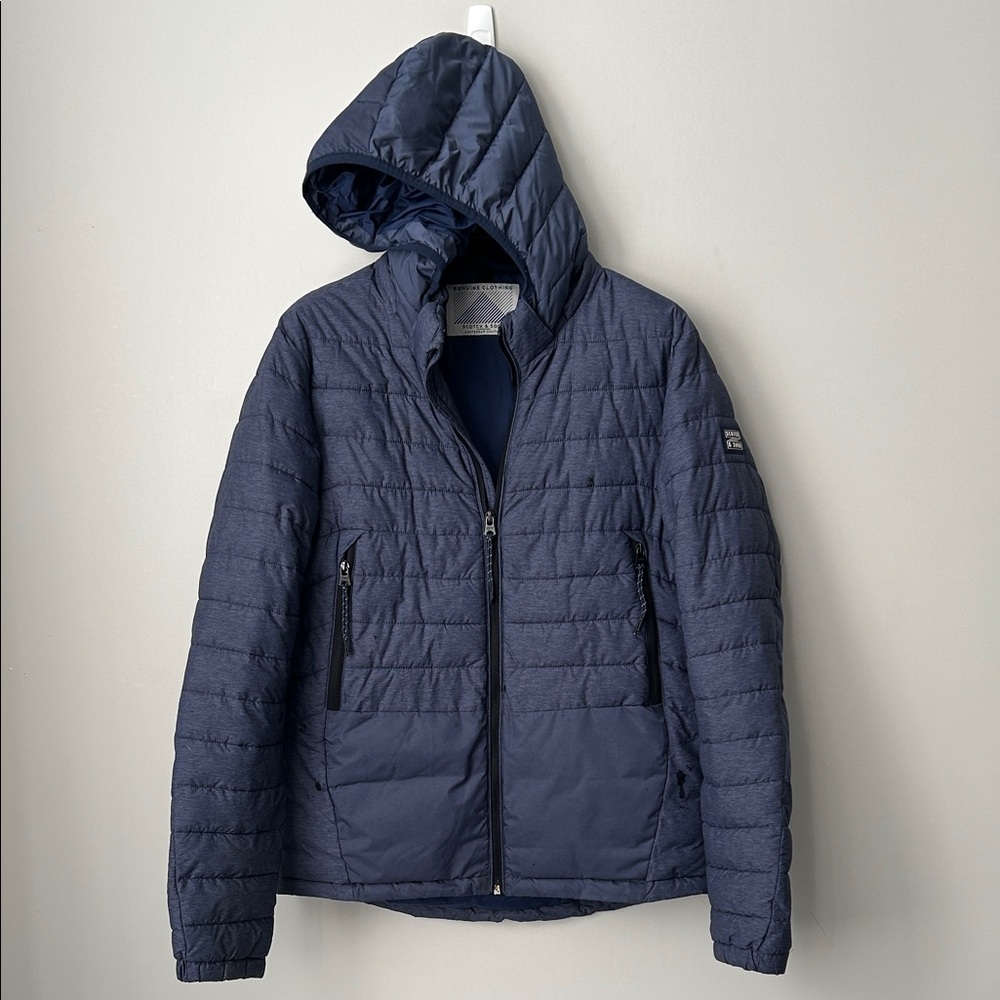 Scotch & Soda Navy Puffer Jacket